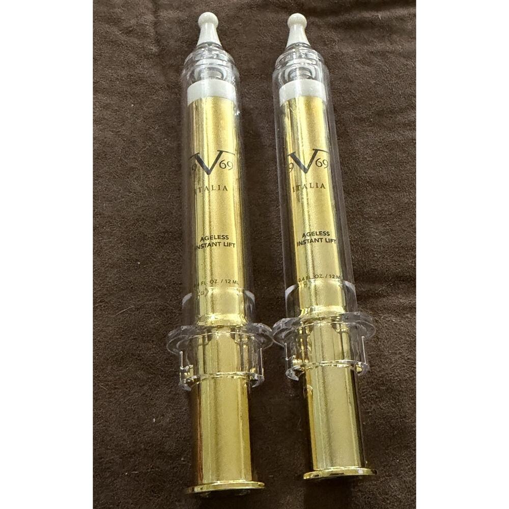 Lot (2) Versace 1969 Italia Ageless Instant Lift Serum 0.4 oz 12 ml